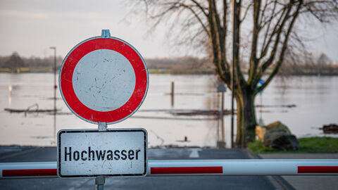 Hochwasser-Absperrung