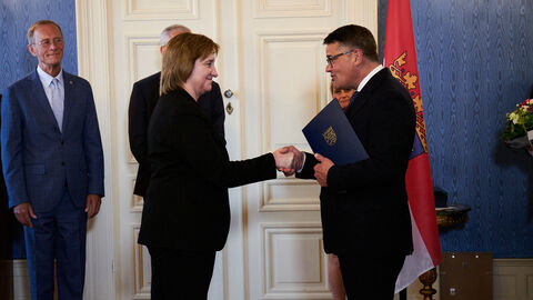 Die ehemalige Justizmimnisterin Eva Kühne-Hörmann wurde verabschiedet.