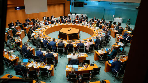 Ministerpräsidentenkonferenz am 20. Juni in Berlin: Auftakt der Besprechung mit Bundeskanzler Scholz im Bundeskanzleramt